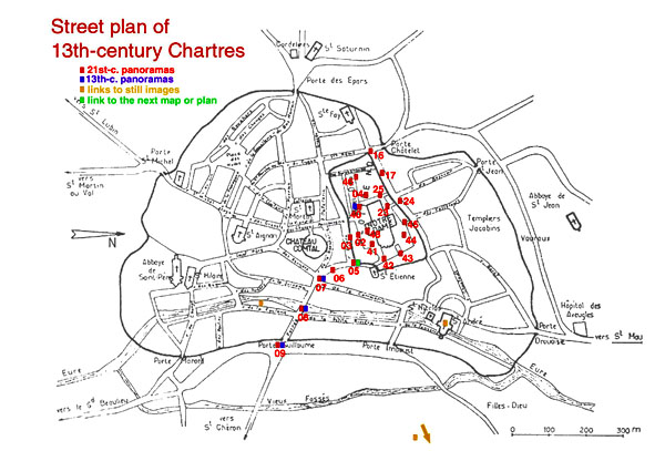 {13th-century Chartres streetplan}