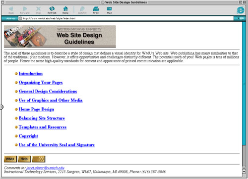 Web Site Design Guidelines
