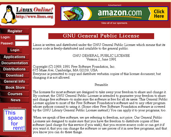 Linux OS, the winner of Ars Electronica 1999