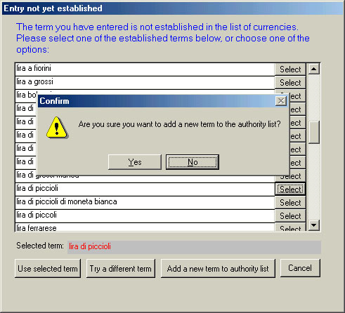 authority list form